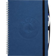 blue hardcover spiral notebook