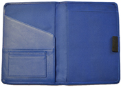 Blue Bound Leather Journal Cover Inside