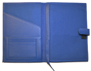 Inside of Blue Premium Leather Journal Cover