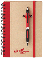 Recycled Spiral Bound Journal with Paper Pen